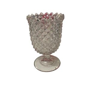 EAPG Sawtooth Diamond Hobnail Pressed Glass spooner 5 1/2 inches